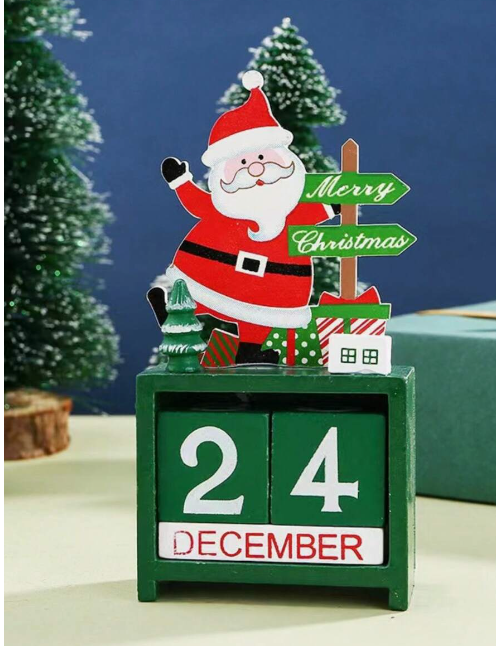 CALENDARIO NAVIDAD EN MADERA DECORACION