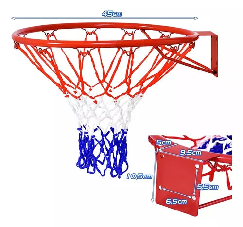 Aro Basquetbol Profesional 45 Cm Malla