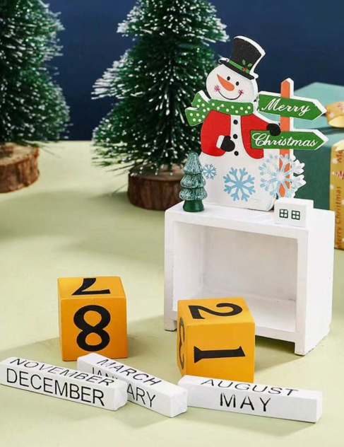 CALENDARIO NAVIDAD EN MADERA DECORACION