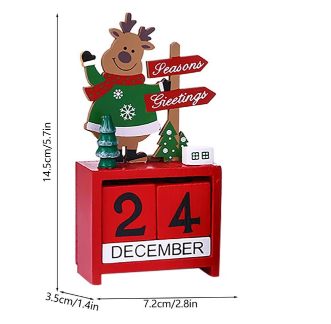 CALENDARIO NAVIDAD EN MADERA DECORACION