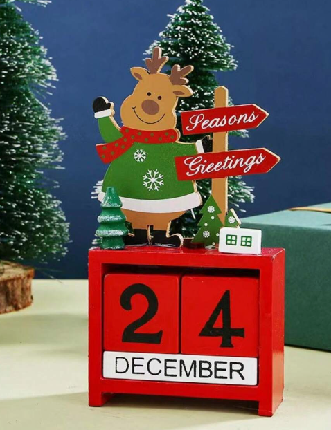 CALENDARIO NAVIDAD EN MADERA DECORACION