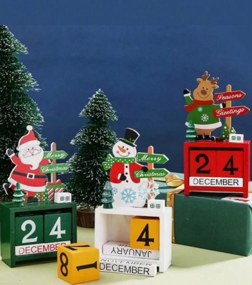 CALENDARIO NAVIDAD EN MADERA DECORACION